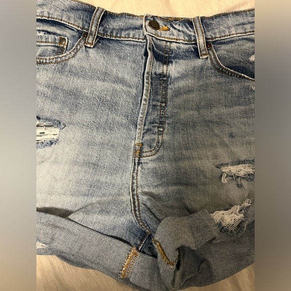 Eunina Olivia Ultra High Rise Mom Jean Denim Shorts - Picture 5 of 10